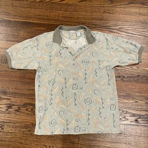 Vintage 80s 90s Bugle Boy Men’s Short Sleeved Collared Shirt Size L